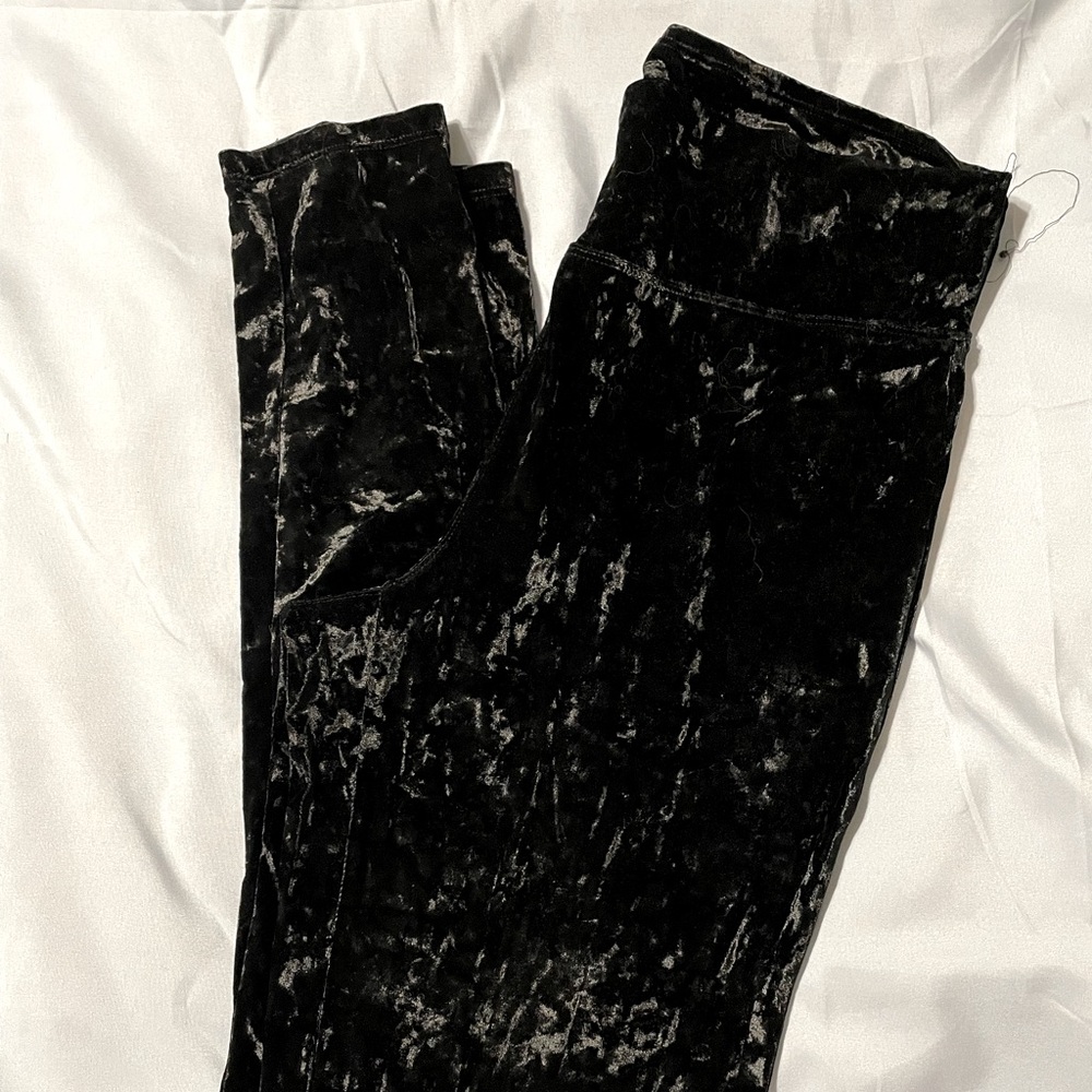 Velvet leggings from Express Size L.